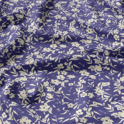 Printed Viscose AFIA Blue / Ecru